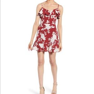 Band of Gypsies Floral Print Ruffle Dress